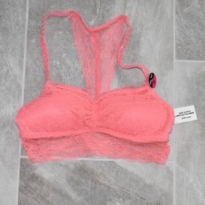 Light pink lace bralette